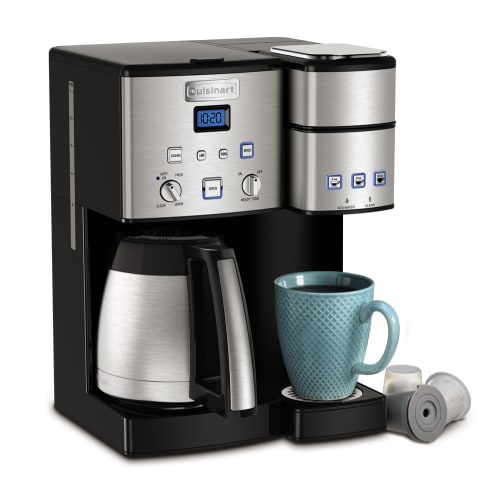 Cuisinart Coffee Center 10-Cup Thermal Coffeemaker and Single-Serve Brewer, Black/Stainless Steel